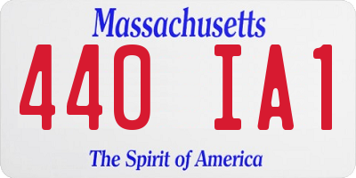 MA license plate 440IA1