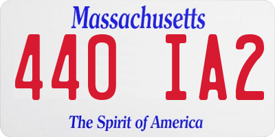 MA license plate 440IA2