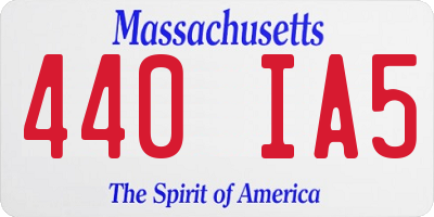 MA license plate 440IA5