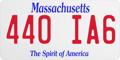 MA license plate 440IA6