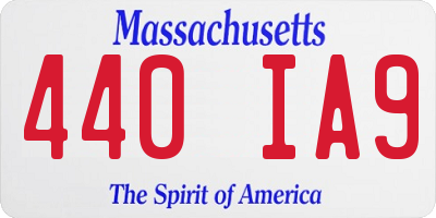 MA license plate 440IA9