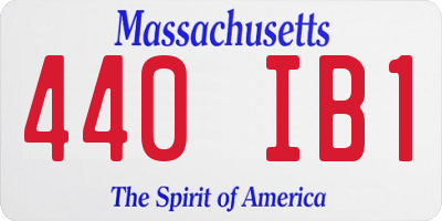 MA license plate 440IB1