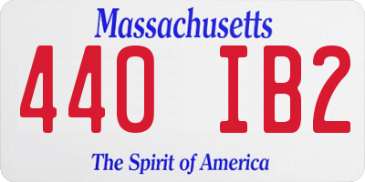 MA license plate 440IB2