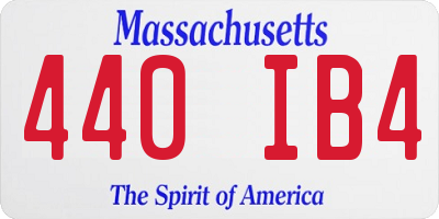 MA license plate 440IB4