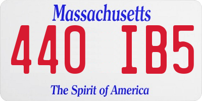 MA license plate 440IB5