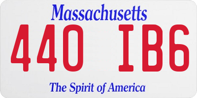 MA license plate 440IB6