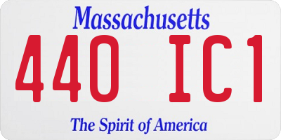 MA license plate 440IC1