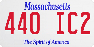 MA license plate 440IC2