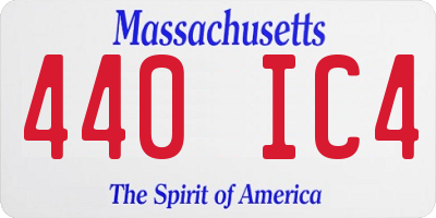 MA license plate 440IC4