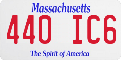 MA license plate 440IC6