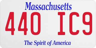 MA license plate 440IC9