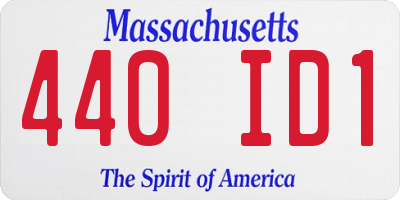 MA license plate 440ID1