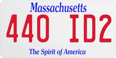 MA license plate 440ID2