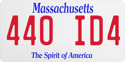 MA license plate 440ID4