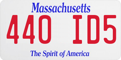 MA license plate 440ID5