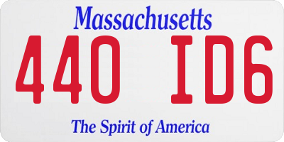 MA license plate 440ID6