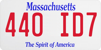 MA license plate 440ID7