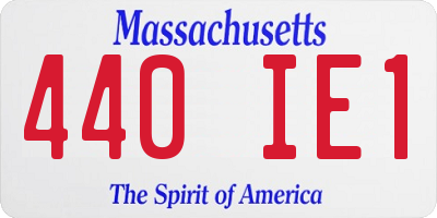 MA license plate 440IE1