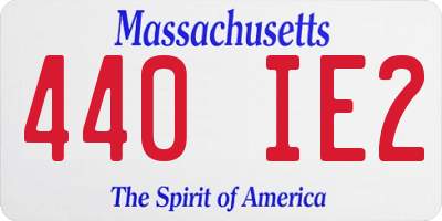 MA license plate 440IE2