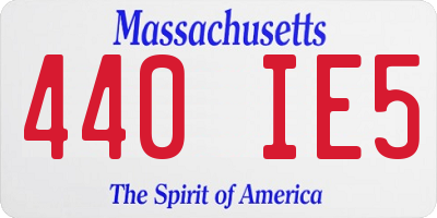 MA license plate 440IE5