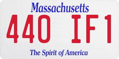 MA license plate 440IF1