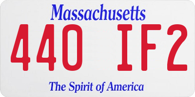 MA license plate 440IF2