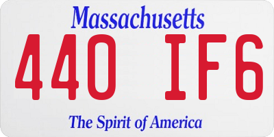 MA license plate 440IF6