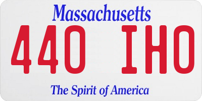 MA license plate 440IH0