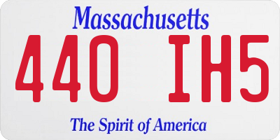 MA license plate 440IH5