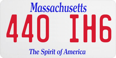 MA license plate 440IH6