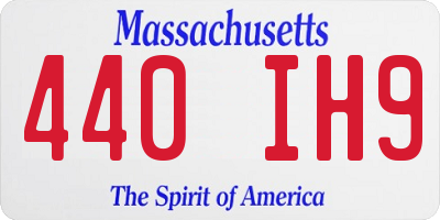 MA license plate 440IH9