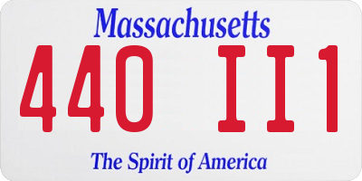MA license plate 440II1