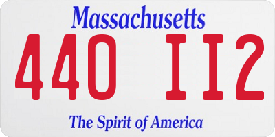 MA license plate 440II2