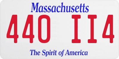 MA license plate 440II4
