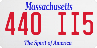 MA license plate 440II5