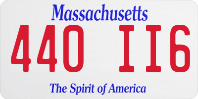 MA license plate 440II6