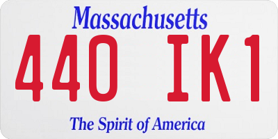 MA license plate 440IK1