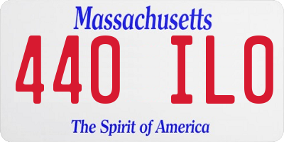 MA license plate 440IL0