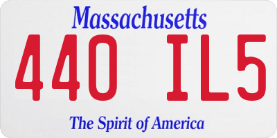 MA license plate 440IL5
