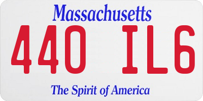 MA license plate 440IL6