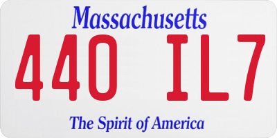 MA license plate 440IL7