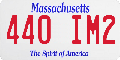 MA license plate 440IM2