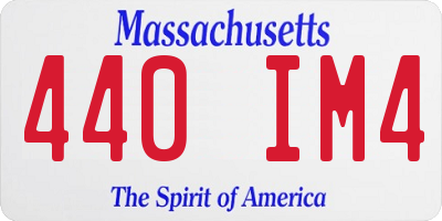 MA license plate 440IM4