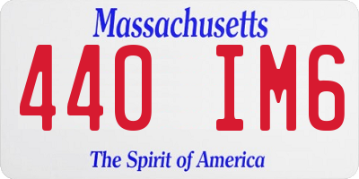 MA license plate 440IM6
