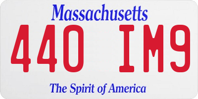 MA license plate 440IM9