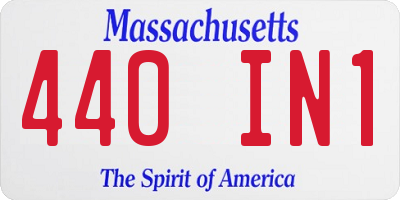 MA license plate 440IN1