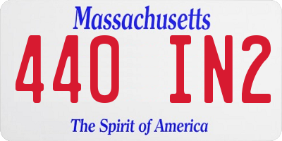 MA license plate 440IN2