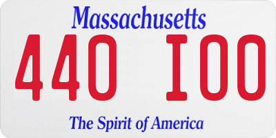 MA license plate 440IO0