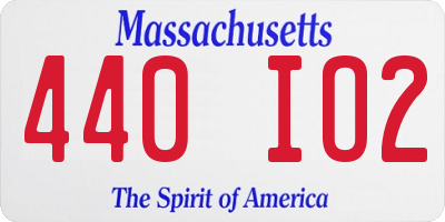 MA license plate 440IO2