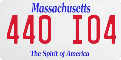 MA license plate 440IO4